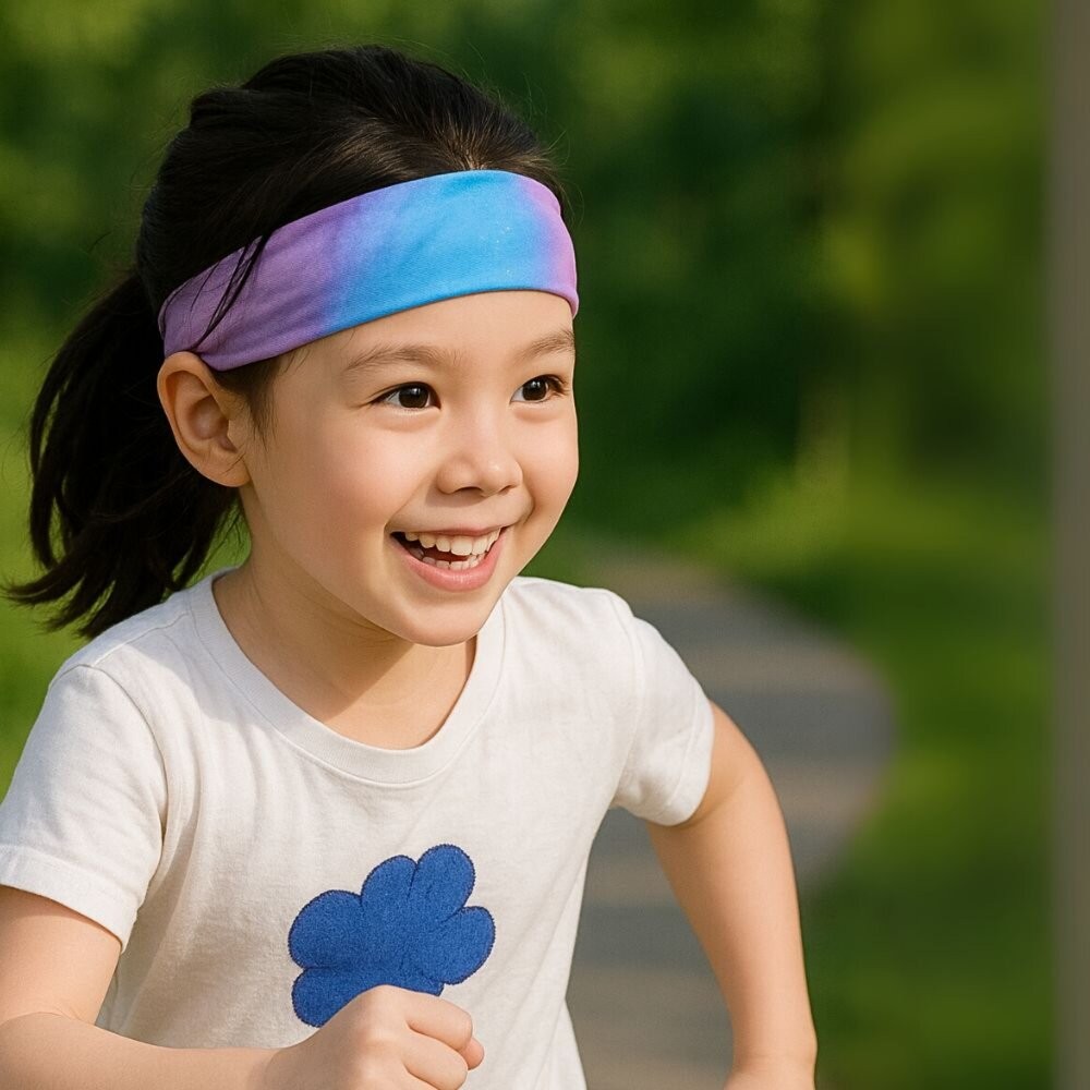 吸汗頭帶 涼感運動頭帶 男女兒童通用 透氣高彈力 吸溼排汗 健身 瑜伽 跑步 騎行 髮帶-細節圖8