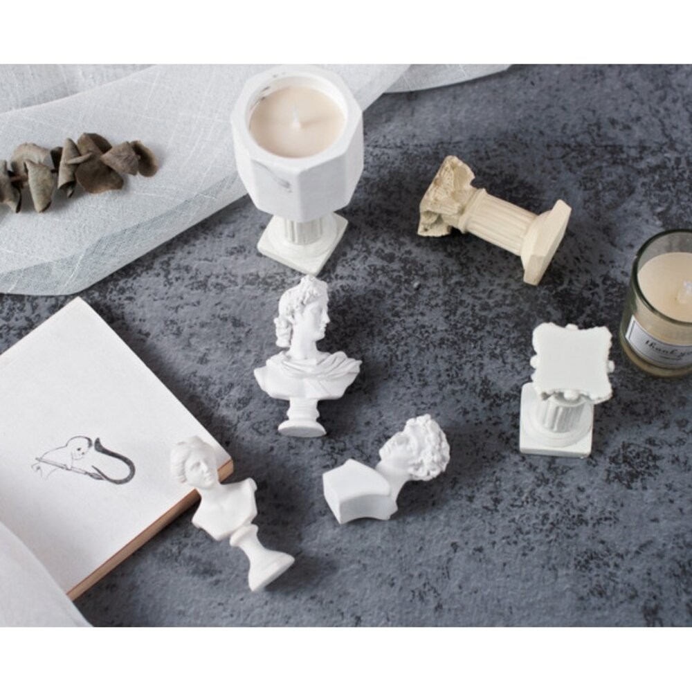 迷你石膏 復古羅馬柱 燭台 石膏像 樹脂石膏 石膏雕像 迷你石膏 拍照道具 拍照背景 拍照小物【GXS拍照道具】-細節圖2