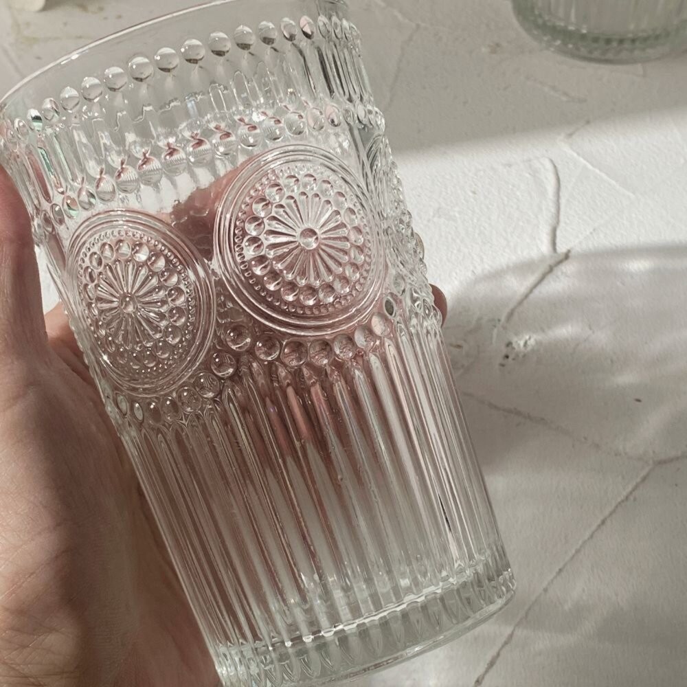 【森林海】水杯 玻璃杯 杯子 飲料杯 下午茶水杯 咖啡杯 雕花杯-細節圖6