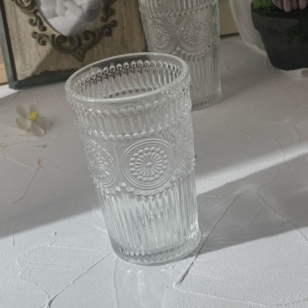 【森林海】水杯 玻璃杯 杯子 飲料杯 下午茶水杯 咖啡杯 雕花杯-細節圖8