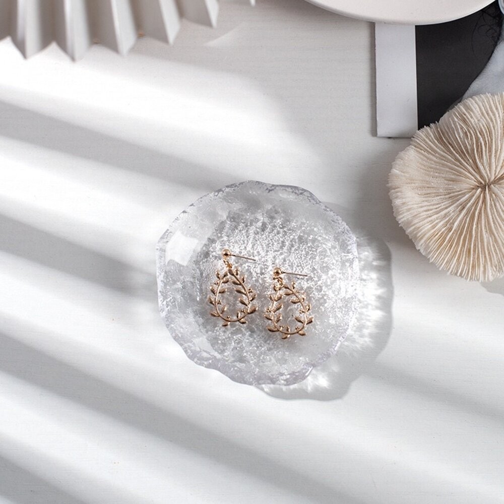 玻璃盤 飾品盤 不規則玻璃盤 拍照攝影道具 拍照背景 玻璃 飾品盤 裝飾 GXS拍照道具-細節圖2