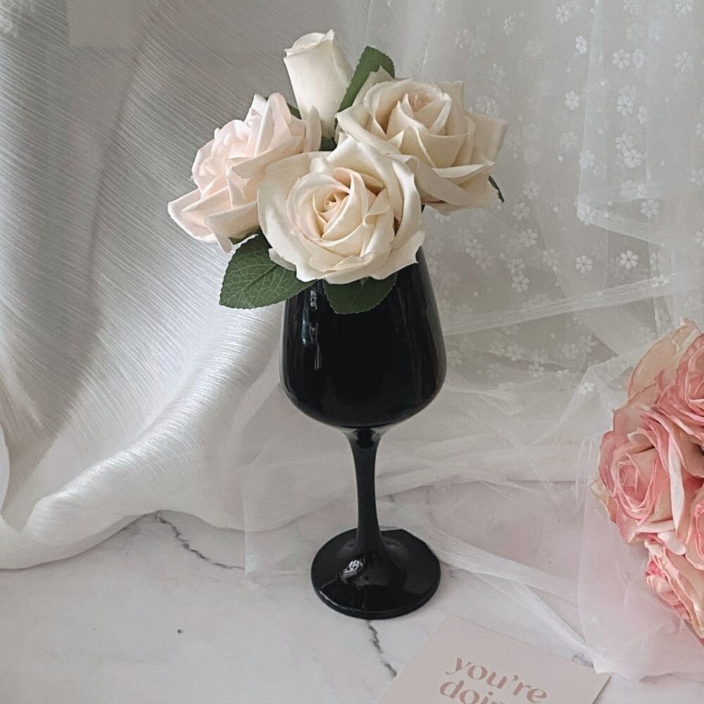 陶瓷酒杯花瓶 酒杯 花瓶 北歐風 餐桌擺飾-細節圖3