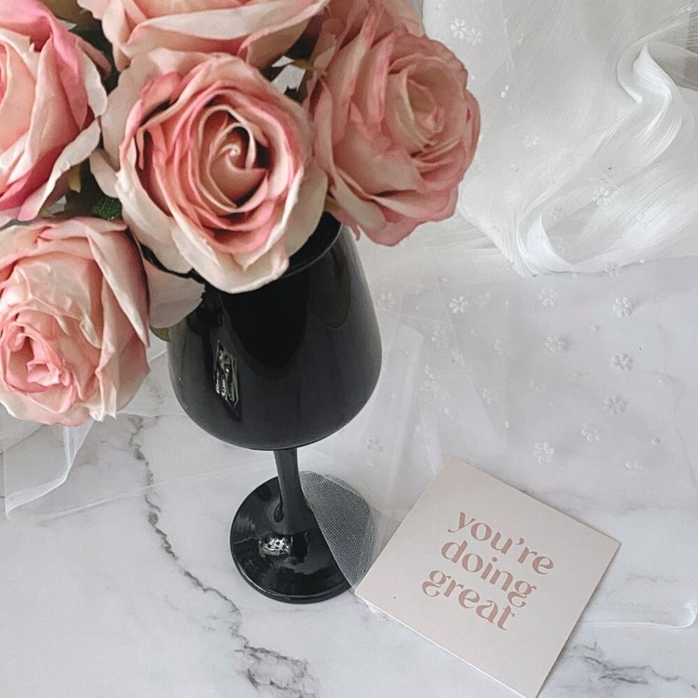 陶瓷酒杯花瓶 酒杯 花瓶 北歐風 餐桌擺飾-細節圖4