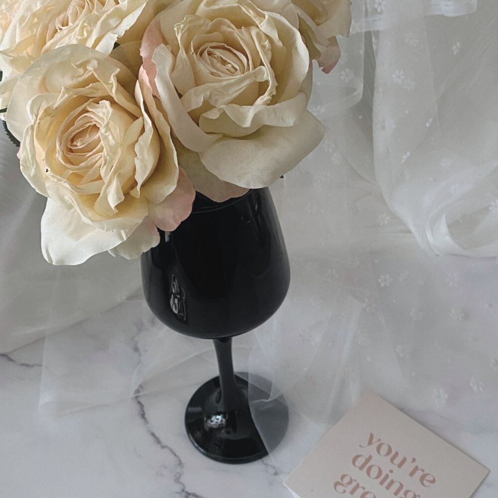 陶瓷酒杯花瓶 酒杯 花瓶 北歐風 餐桌擺飾-細節圖5