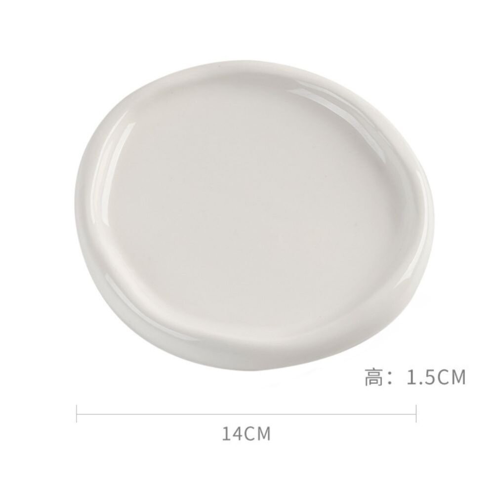 電鍍銀托盤 拍照道具 首飾收納盤 展示盤 輕奢陶瓷飾品擺拍-細節圖8