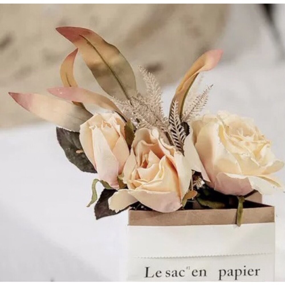 仿真花 玫瑰 琴南玫瑰花束 仿真玫瑰花束 玫瑰花束 芒草 小麥 麥穗 假花 拍照道具 拍照背景【GXS拍照道具】-細節圖5