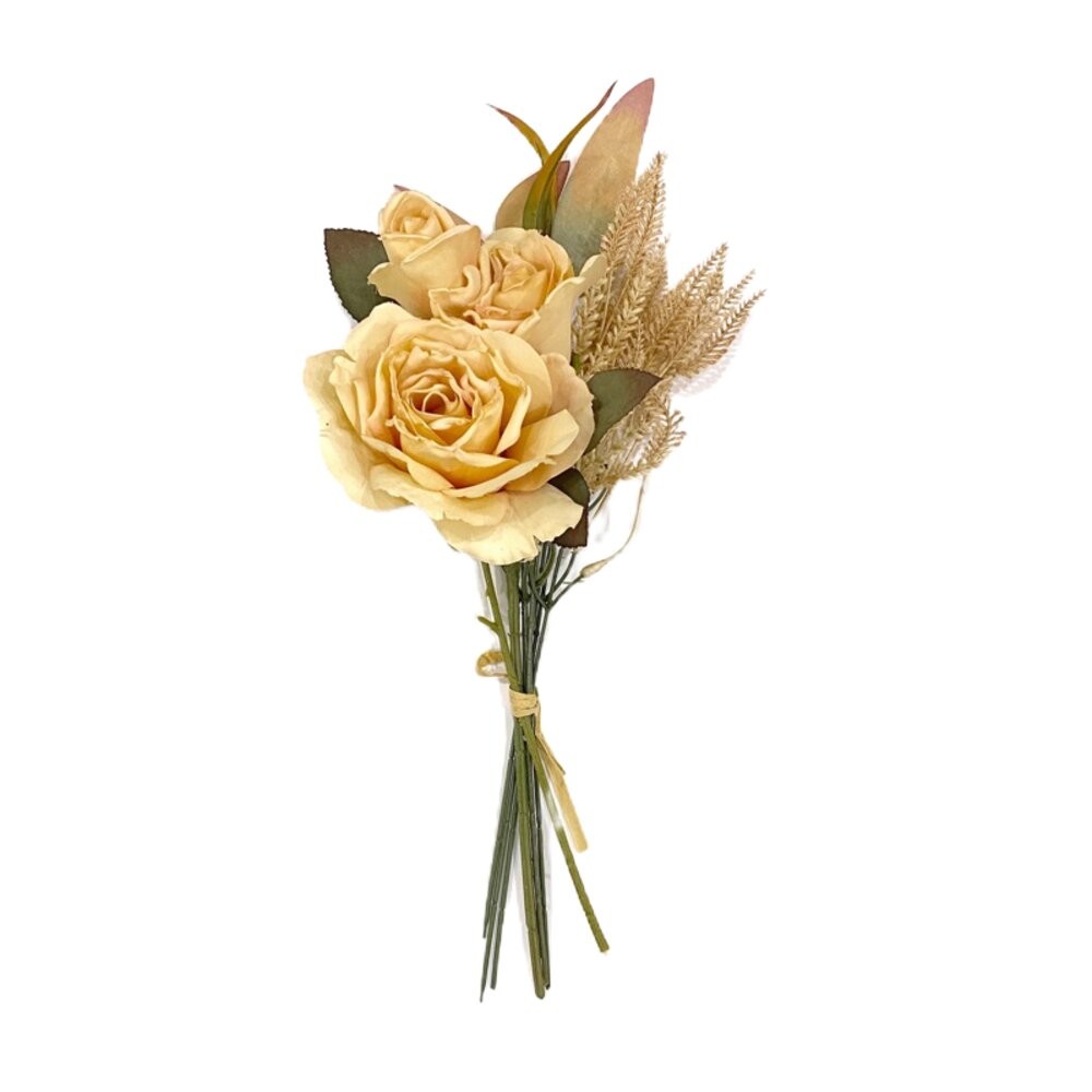 仿真花 玫瑰 琴南玫瑰花束 仿真玫瑰花束 玫瑰花束 芒草 小麥 麥穗 假花 拍照道具 拍照背景【GXS拍照道具】-細節圖8