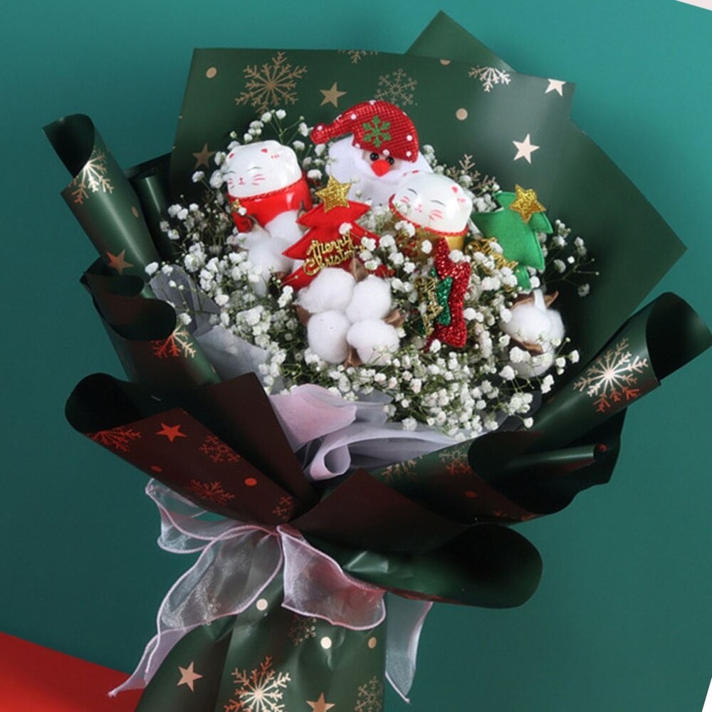 聖誕包裝紙 包裝紙 花店 花束內襯紙 蘋果禮品 防水加厚包裝紙 歐亞紙-細節圖7