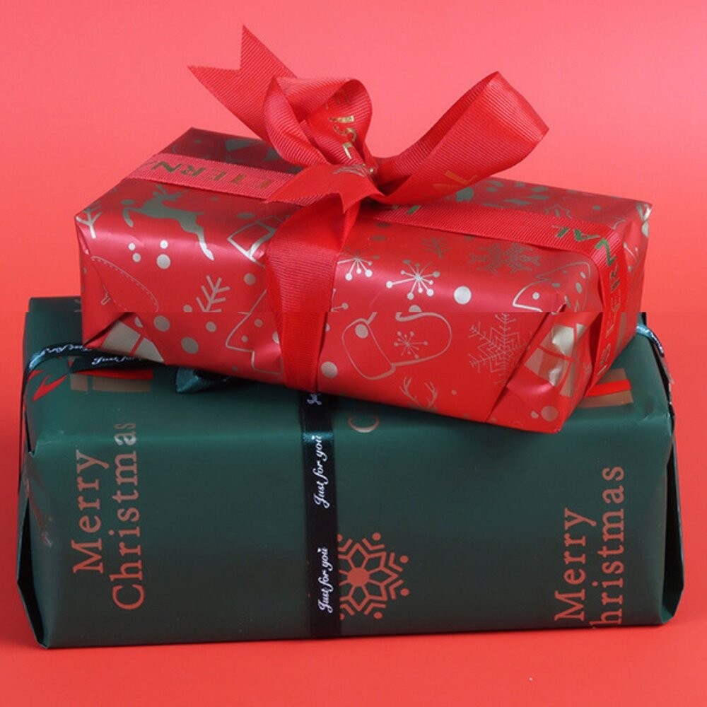 聖誕包裝紙 包裝紙 花店 花束內襯紙 蘋果禮品 防水加厚包裝紙 歐亞紙-細節圖9