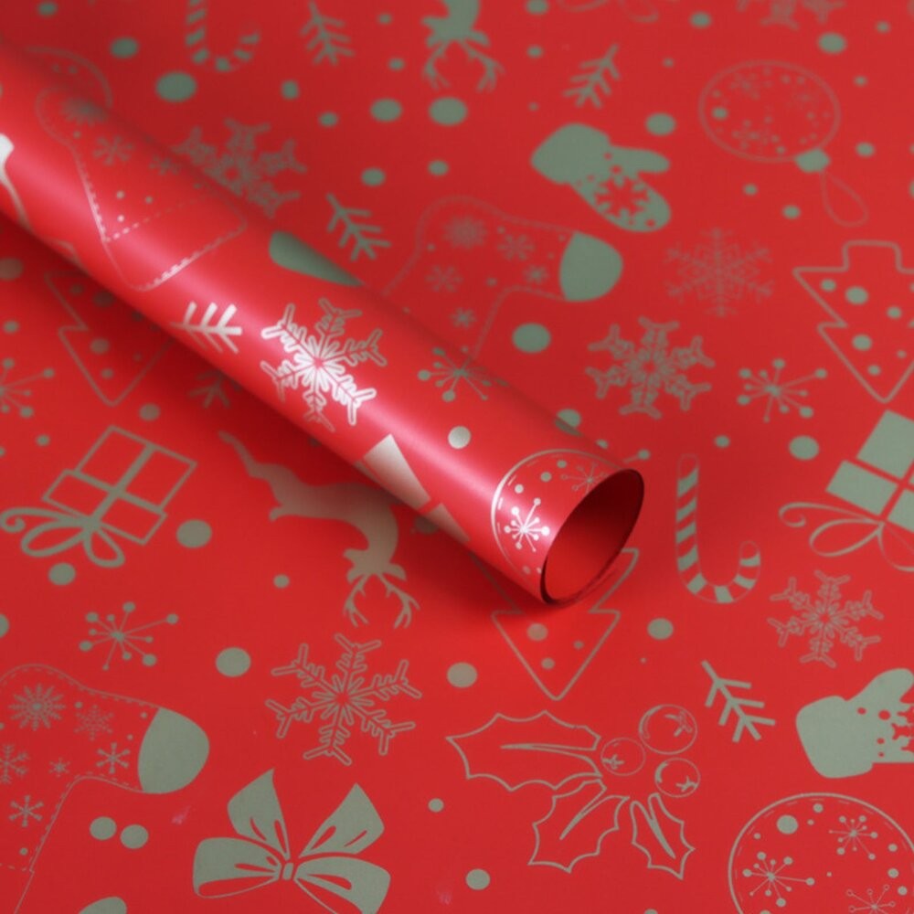 聖誕包裝紙 包裝紙 花店 花束內襯紙 蘋果禮品 防水加厚包裝紙 歐亞紙-規格圖9