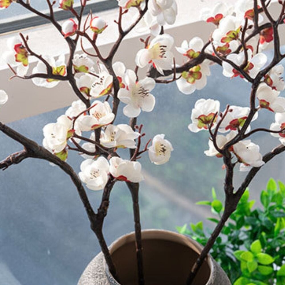 【森林海】仿真梅花 仿真花 梅花裝飾 新年過年擺設 喜慶花藝 佈置花材-細節圖4