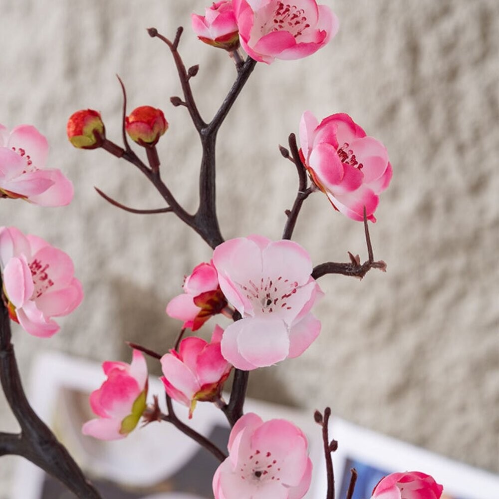 【森林海】仿真梅花 仿真花 梅花裝飾 新年過年擺設 喜慶花藝 佈置花材-細節圖5