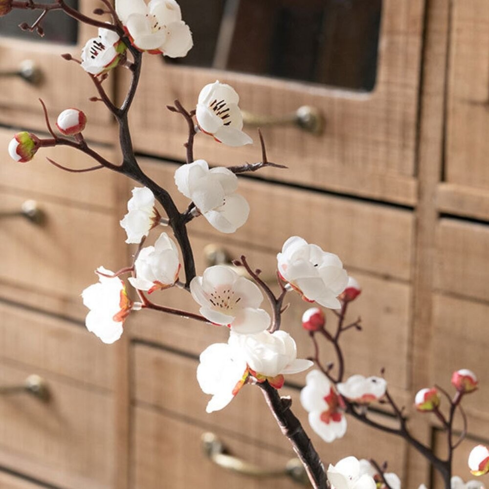 【森林海】仿真梅花 仿真花 梅花裝飾 新年過年擺設 喜慶花藝 佈置花材-細節圖6