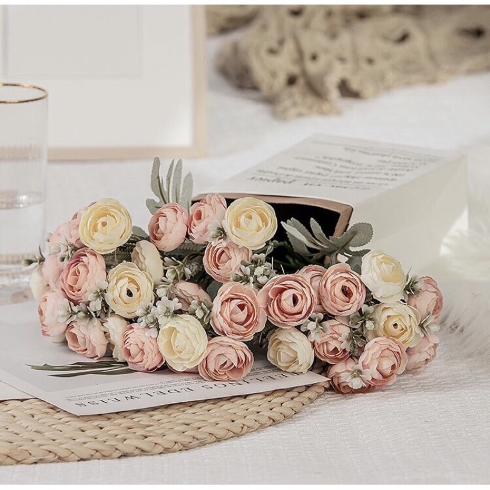 仿真花束 涼宮小茶苞仿真花束 仿真玫瑰花束 拍照道具 仿真花 拍照背景【GXS拍照道具】-細節圖5