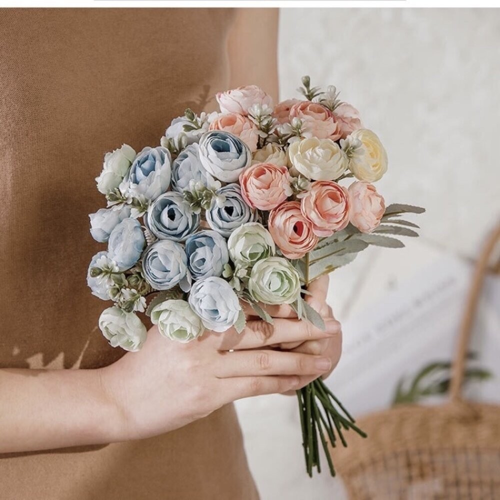 仿真花束 涼宮小茶苞仿真花束 仿真玫瑰花束 拍照道具 仿真花 拍照背景【GXS拍照道具】-細節圖6