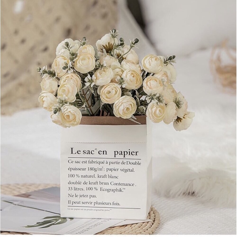 仿真花束 涼宮小茶苞仿真花束 仿真玫瑰花束 拍照道具 仿真花 拍照背景【GXS拍照道具】-細節圖2