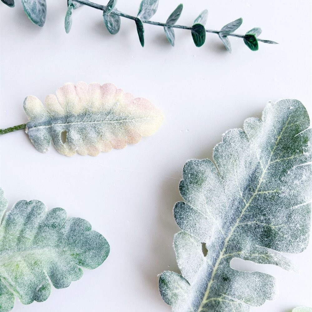 【森林海】歐式銀葉菊兔耳葉 假花配件 情人節玫瑰搭配 餐桌家居綠植軟裝裝飾-細節圖3