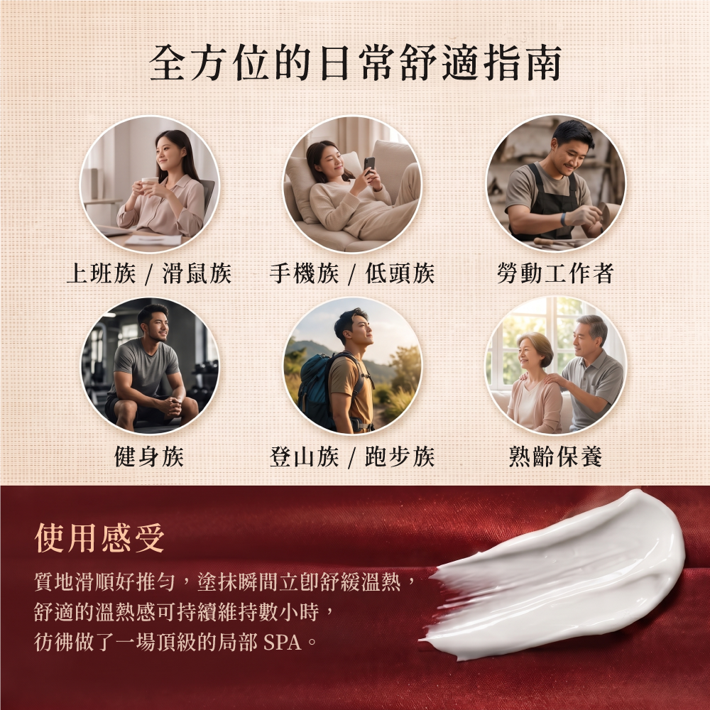 【扭力肽】關健膠原肽熱感按摩霜(100g) 擦的二型膠原蛋白 ICPPX®第三代生物合成肽 熱感舒緩【寶貝康司】-細節圖6