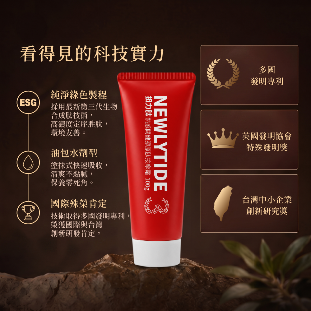 【扭力肽】關健膠原肽熱感按摩霜(100g) 擦的二型膠原蛋白 ICPPX®第三代生物合成肽 熱感舒緩【寶貝康司】-細節圖7