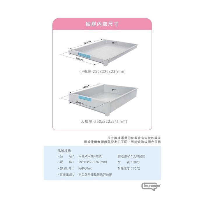 *需預訂【KAPAMAX】五層效率櫃 象牙白 附鎖 (17205)-細節圖3