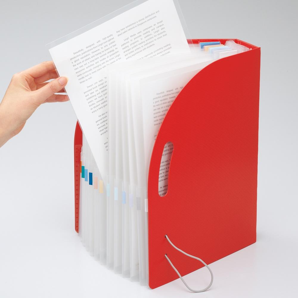 *需預訂 LIHIT LAB. 12層風琴夾/雜誌架型/站立式雜誌箱/檔案盒(F-7690)-細節圖2