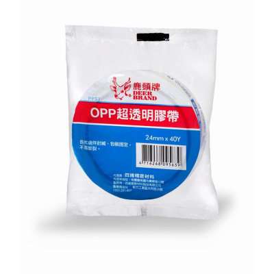 四維鹿頭牌 24mm*40Y OPP透明膠帶(PPS7)-袋裝