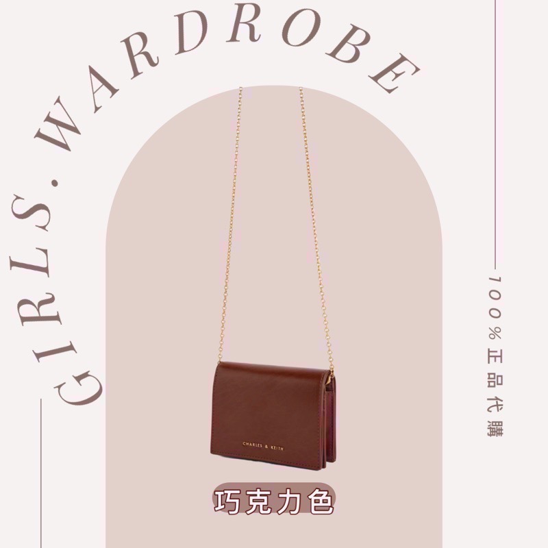 【𝐆𝐢𝐫𝐥𝐬.𝐖𝐚𝐫𝐝𝐫𝐨𝐛𝐞新加坡小CK正品代購】超美新款✨奶茶色 寶寶藍菱格短夾WOC 錢包 母親節禮物 生日禮物-規格圖11