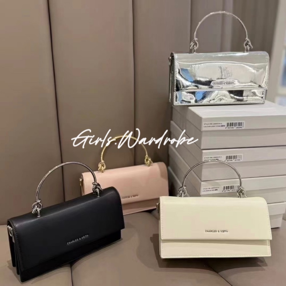 【𝐆𝐢𝐫𝐥𝐬.𝐖𝐚𝐫𝐝𝐫𝐨𝐛𝐞新加坡小CK正品代購】金屬提把鍊條小方包 WOC 長夾CK6-10840314-細節圖7