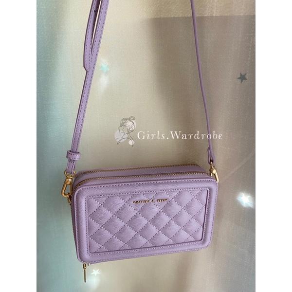 【𝐆𝐢𝐫𝐥𝐬.𝐖𝐚𝐫𝐝𝐫𝐨𝐛𝐞新加坡小CK正品代購】台灣限定薰衣草紫迷霧紫菱格包10840105 10840304-細節圖6