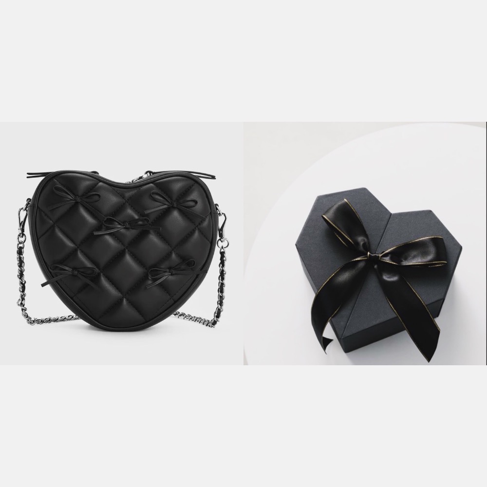 【𝐆𝐢𝐫𝐥𝐬.𝐖𝐚𝐫𝐝𝐫𝐨𝐛𝐞新加坡小CK正品代購】甜酷愛心菱格鍊條斜背包80151353情人節禮物 母親節禮物-規格圖11