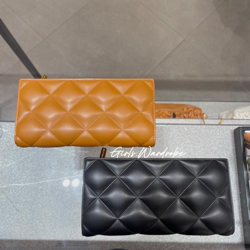 【𝐆𝐢𝐫𝐥𝐬.𝐖𝐚𝐫𝐝𝐫𝐨𝐛𝐞新加坡小CK正品代購】鬆軟菱格拉鍊長夾 錢包CK6-10770544-細節圖2