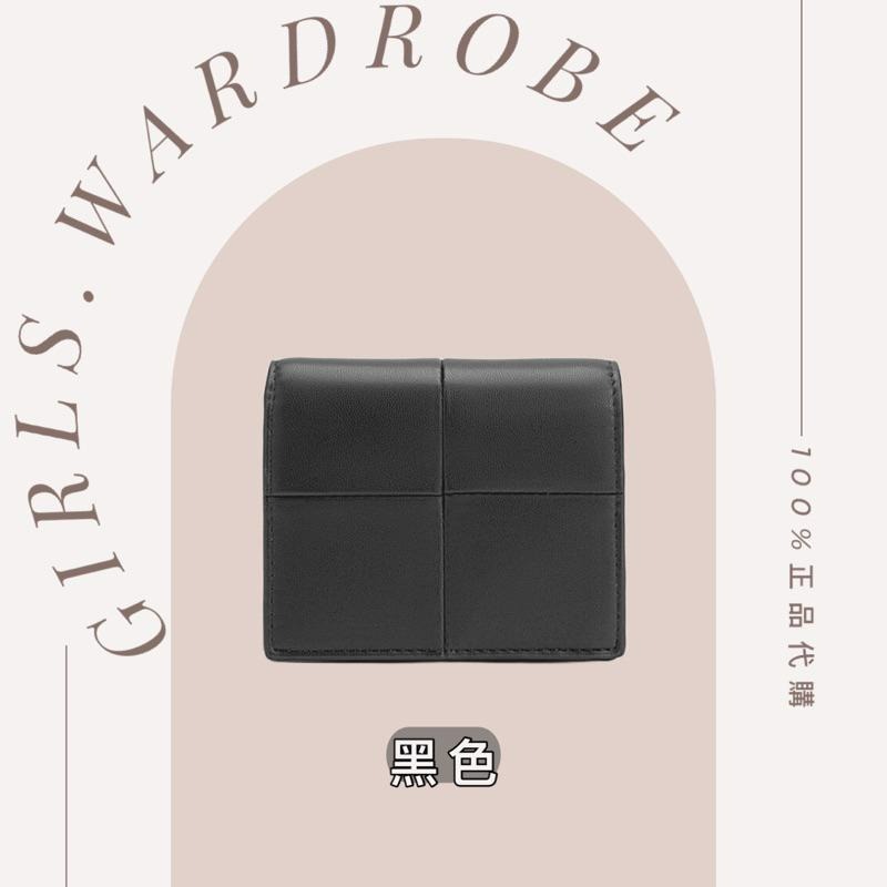 現貨🔥【𝐆𝐢𝐫𝐥𝐬.𝐖𝐚𝐫𝐝𝐫𝐨𝐛𝐞新加坡小CK正品代購】十字拼接皮革 毛呢短夾 CK6-10770585-細節圖2