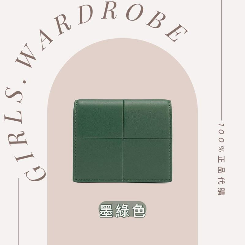 現貨🔥【𝐆𝐢𝐫𝐥𝐬.𝐖𝐚𝐫𝐝𝐫𝐨𝐛𝐞新加坡小CK正品代購】十字拼接皮革 毛呢短夾 CK6-10770585-細節圖5