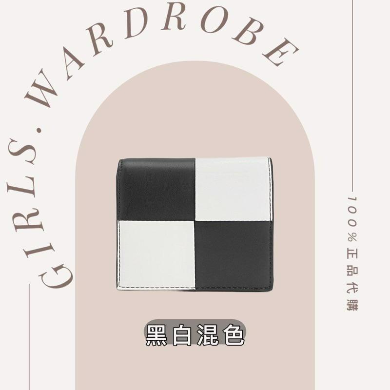 現貨🔥【𝐆𝐢𝐫𝐥𝐬.𝐖𝐚𝐫𝐝𝐫𝐨𝐛𝐞新加坡小CK正品代購】十字拼接皮革 毛呢短夾 CK6-10770585-細節圖9