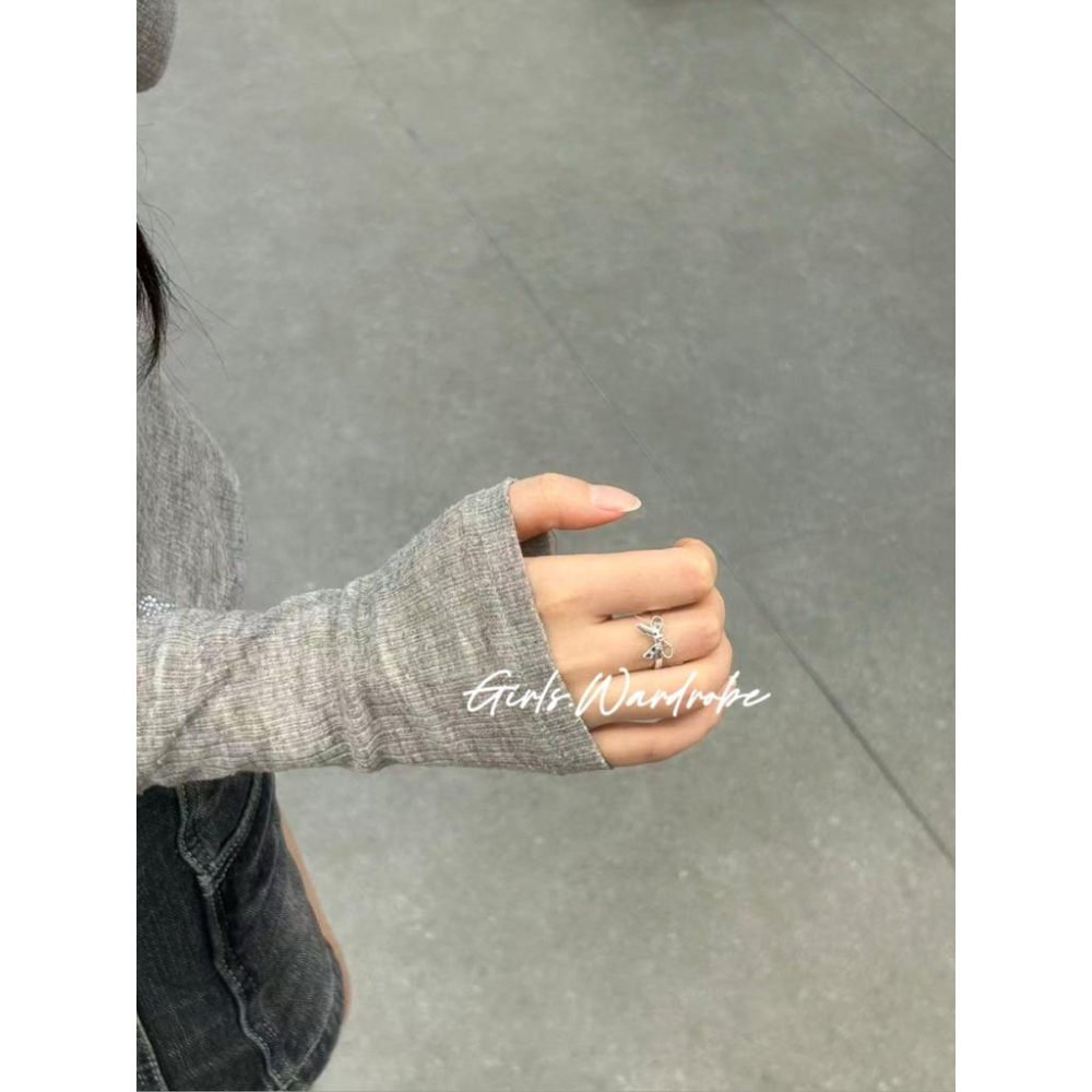 限時優惠🔥𝐆𝐢𝐫𝐥𝐬.𝐖𝐚𝐫𝐝𝐫𝐨𝐛𝐞｜小ck蝴蝶結戒指 閉口戒 不可調節CK5-32120448情人節禮物 生日禮物-細節圖4