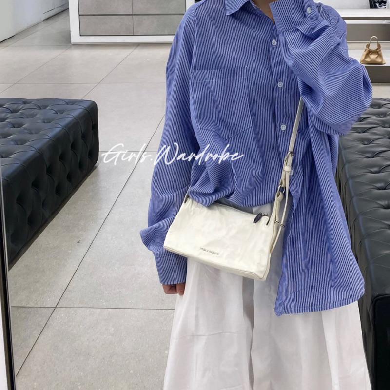 𝐆𝐢𝐫𝐥𝐬.𝐖𝐚𝐫𝐝𝐫𝐨𝐛𝐞｜小ck Lark皺摺感小方包 單肩包 斜背包 麻將包 正品代購CK2-80160183-細節圖6