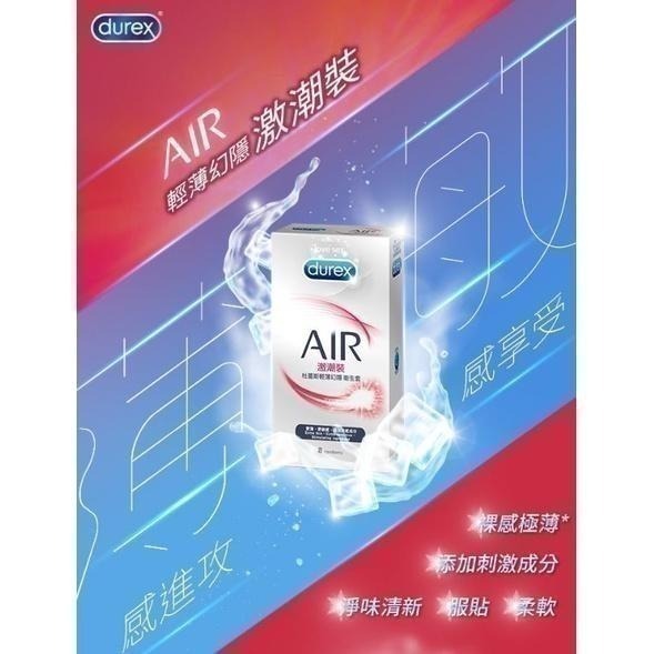 Durex 杜蕾斯 保險套 AIR輕薄幻隱裝 飆風碼 持久 超薄裝 更薄型 綜合裝 活力裝 激情 超薄勁潤 雙悅-細節圖6