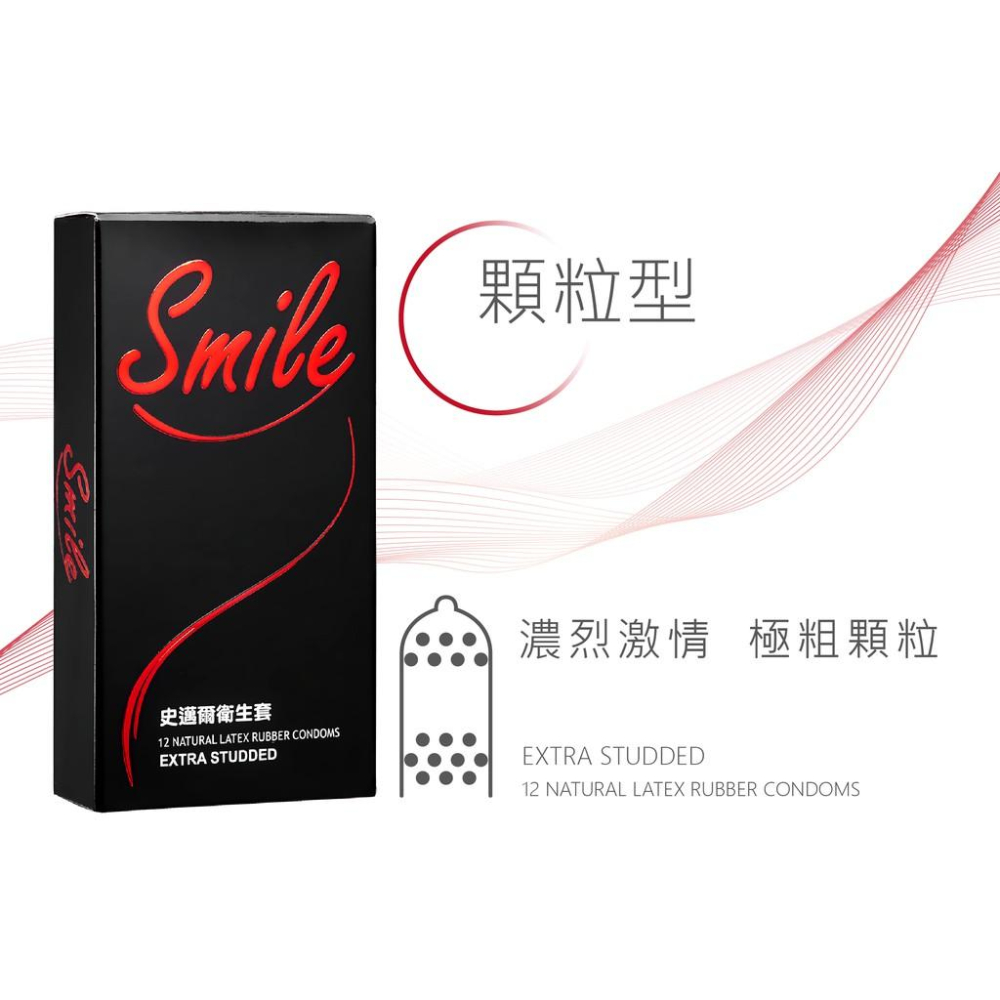 ❤️️買1盒送1盒❤️️ Smile保險套 史邁爾 003/3合1/超薄/顆粒 12入 避孕套 安全套-細節圖4