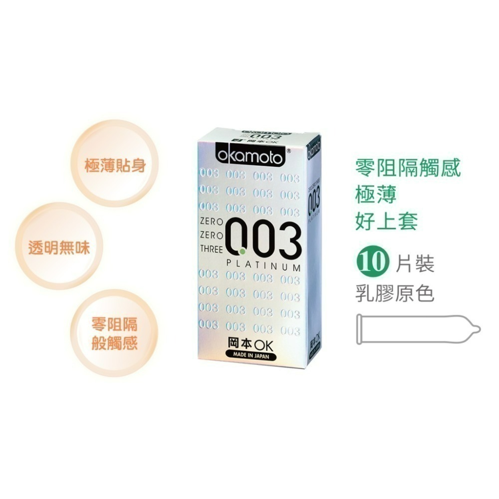 岡本 保險套 001 002 003系列 /Skinless 輕薄系列 衛生套-規格圖15