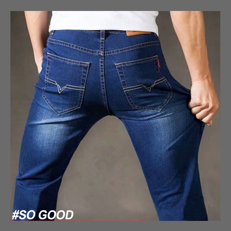 [24h出貨]彈力牛仔褲 微彈力牛仔褲 直筒寬松休閑褲 工作褲 丹寧牛仔褲 牛仔褲男 牛仔長褲 男生長褲 工作褲-細節圖5