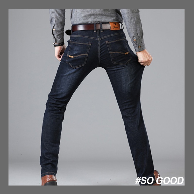 [24h出貨]彈力牛仔褲 微彈力牛仔褲 直筒寬松休閑褲 工作褲 丹寧牛仔褲 牛仔褲男 牛仔長褲 男生長褲 工作褲-細節圖7