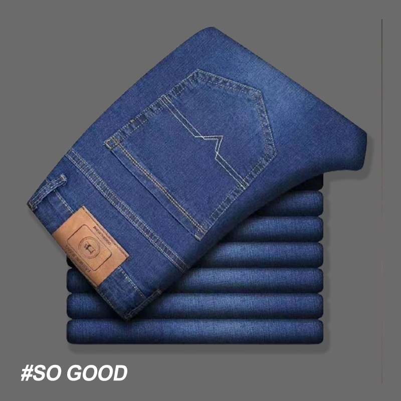 [24h出貨]彈力牛仔褲 微彈力牛仔褲 直筒寬松休閑褲 工作褲 丹寧牛仔褲 牛仔褲男 牛仔長褲 男生長褲 工作褲-規格圖8