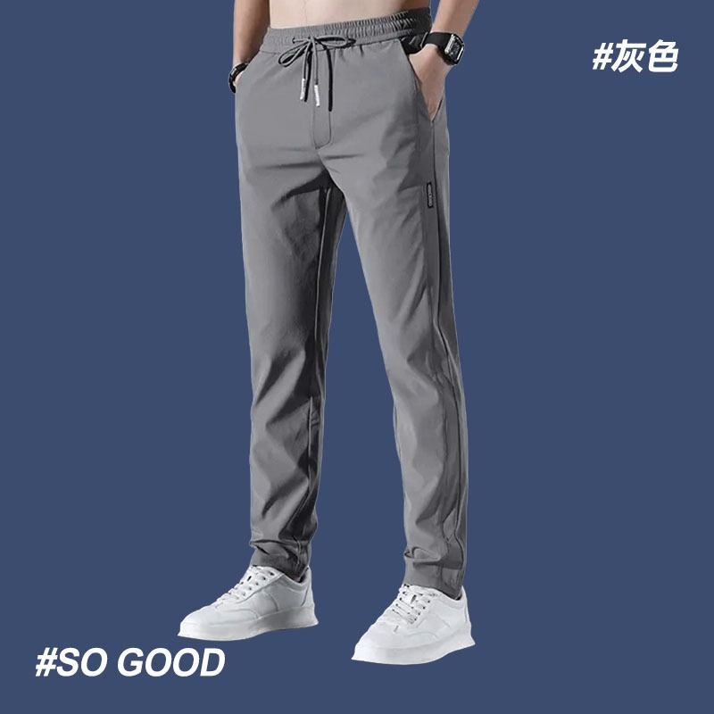 [24h出貨]彈性運動褲 彈性工作褲 運動長褲 彈性褲 彈性長褲 運動長褲 運動褲 直筒寬松休閑褲 男生長褲 工作褲-細節圖9