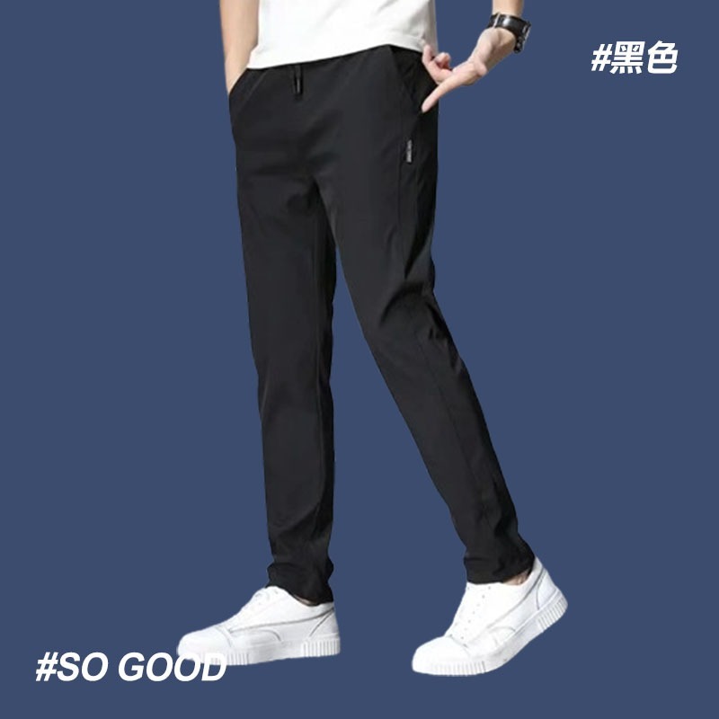 [24h出貨]彈性運動褲 彈性工作褲 運動長褲 彈性褲 彈性長褲 運動長褲 運動褲 直筒寬松休閑褲 男生長褲 工作褲-規格圖10