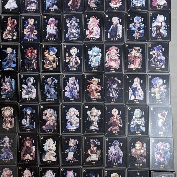 [萌之屋]~ 崩壞星穹鐵道 碧藍航線.明日方舟 原神 FATE 撲克牌 黑芯 樸克牌-細節圖2
