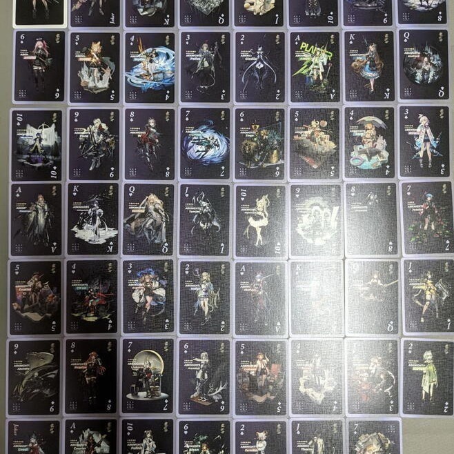 [萌之屋]~ 崩壞星穹鐵道 碧藍航線.明日方舟 原神 FATE 撲克牌 黑芯 樸克牌-細節圖7