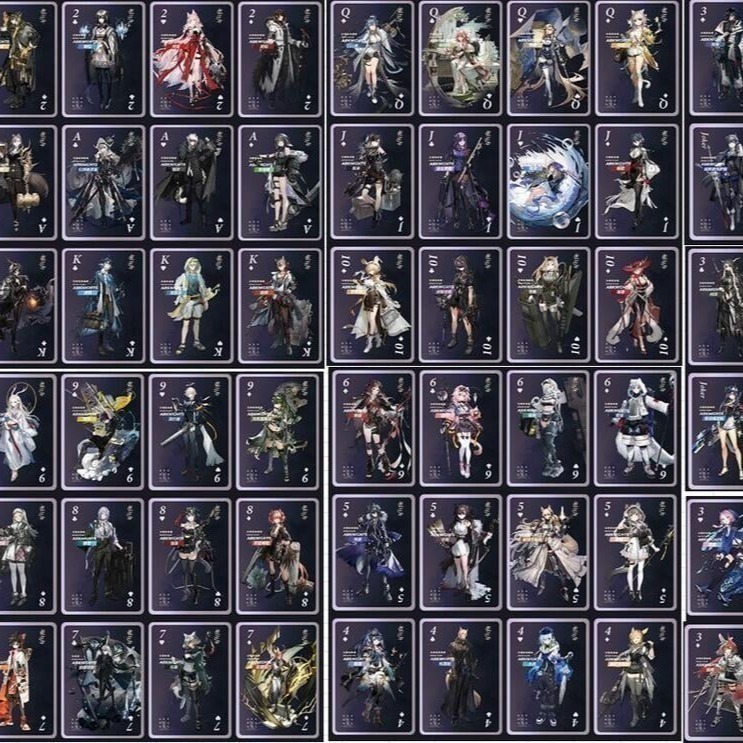 [萌之屋]~ 崩壞星穹鐵道 碧藍航線.明日方舟 原神 FATE 撲克牌 黑芯 樸克牌-細節圖8