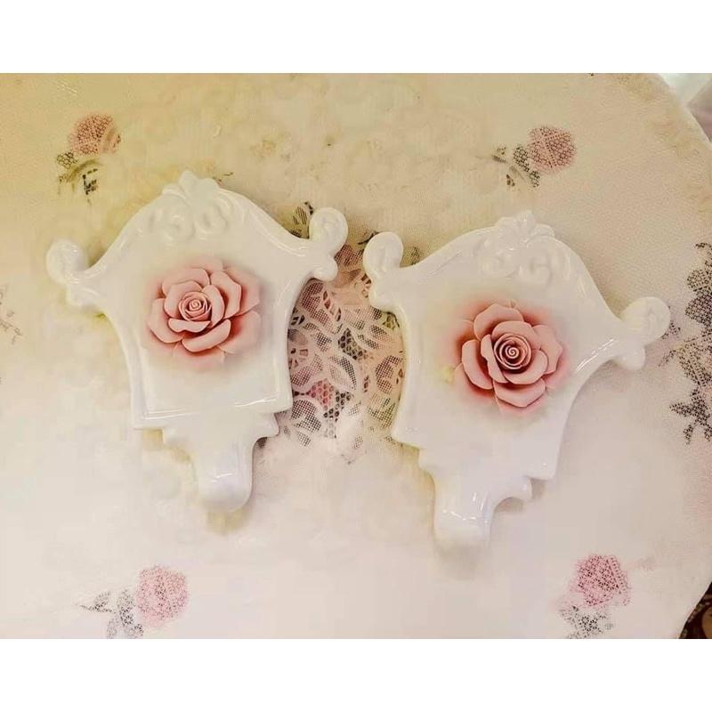 🌹手工陶瓷玫瑰花掛勾🌹-細節圖3