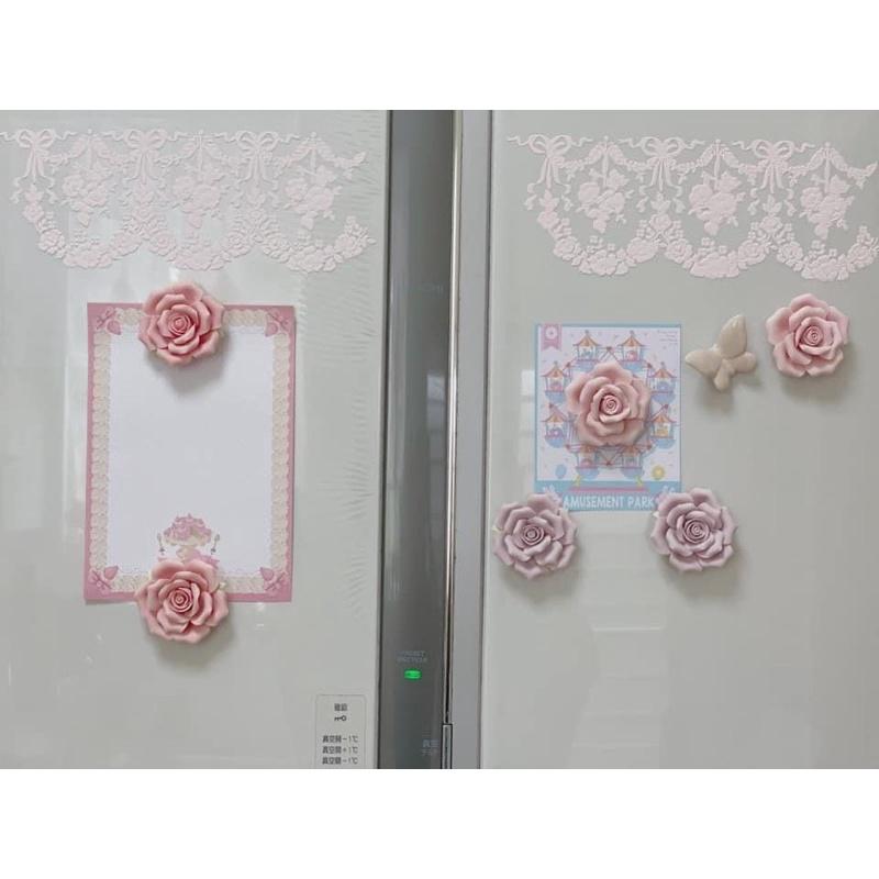 🌹手工陶瓷玫瑰花冰箱磁鐵🌹-細節圖2