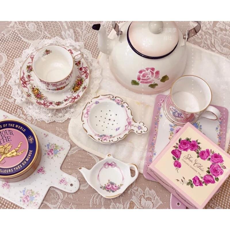 復刻版粉紅蝴蝶結濾茶器&茶包碟三件組-細節圖2